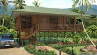 Bali pré-fabricou bungalows de madeira da praia da casa das casas/etc. para a vida do feriado