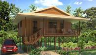 Bali pré-fabricou bungalows de madeira da praia da casa das casas/etc. para a vida do feriado