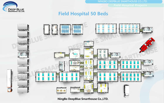 Cor personalizada dobrável do sistema modular do hospital de campanha móvel do isolamento do abrigo