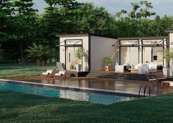 Light Steel Frame Prefab House Granny Flat Studio Mobile House Kits With 3bedroom 2bath