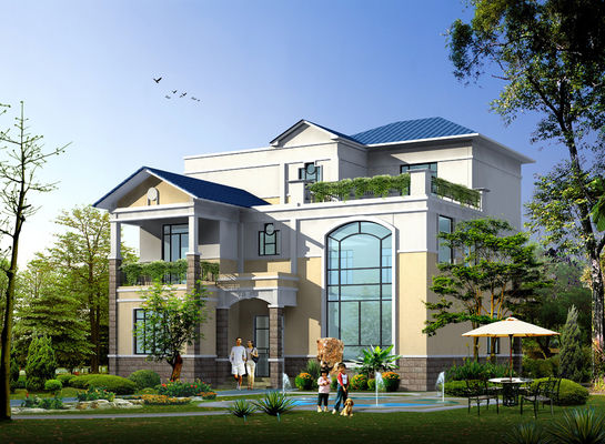 Factory Build Panelized System Steel Structure Prefab Villa | New Design Custom House ﻿