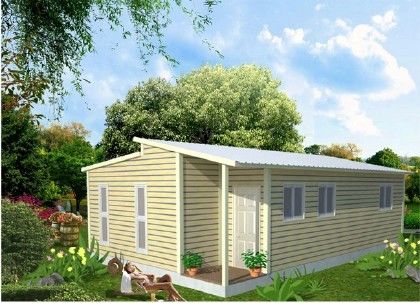 Mini 20/30SQM Prefabricated House Granny Flat , Light Steel Bungalow Modular Homes