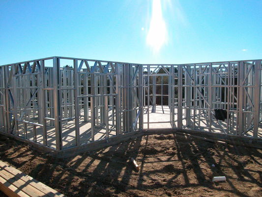 Light Gauge Steel Framing House Structure , Quick Installation Prefab House Villa Townhouse