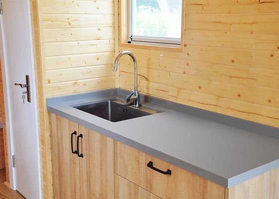 AS/US Prefabricated Tiny House Hotel Unit Orange Black Mobile House On Wheels For Travel