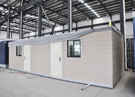 Wooden Plastic Decorate Modular Homes , Prefabricated Bungalow Homes Building Permit