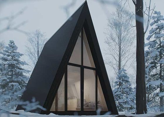 A unidade do hotel da casa pré-fabricada ilumina o espaço de aço casas de construção minúsculas Nz de um Kitset do quadro