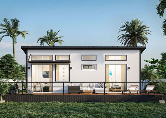 Projeto de Casa Exclusiva em Estrutura Leve de Aço para Férias à Beira-Mar Casas Modulares