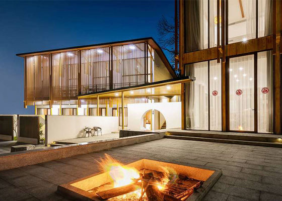 Quadro de aço de calibre leve Hotel pré-fabricado Casas multifamiliares de dois andares Casas de montagem rápida