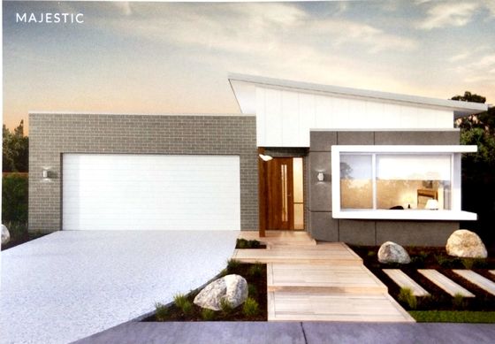 Bungalow claro pré-fabricado da construção de aço com a janela da liga de alumínio/PVC