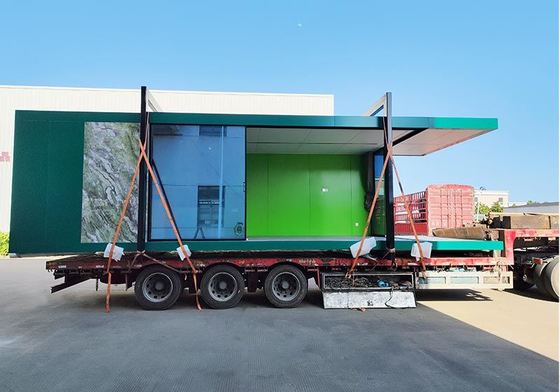 Design de Cabana Pequena Sustentável Refúgio Pré-fabricado Casa de Estrutura Leve de Aço Estúdio de Jardim