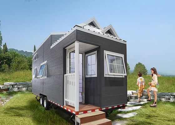 Modular Prefab Light Steel Tiny House On Wheels: Design inovador com NAS/AS