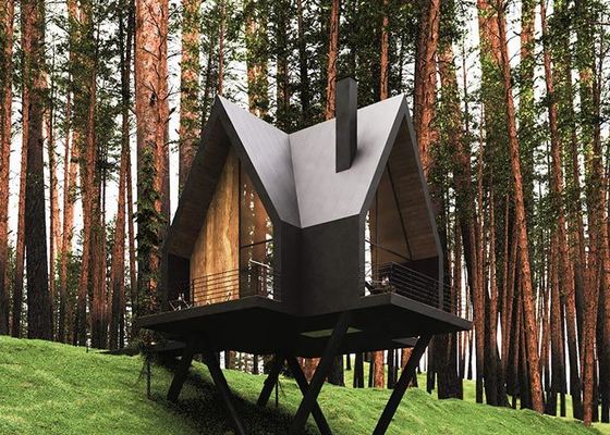 Cabana de férias de luxo. Casa modular e pré-fabricada.