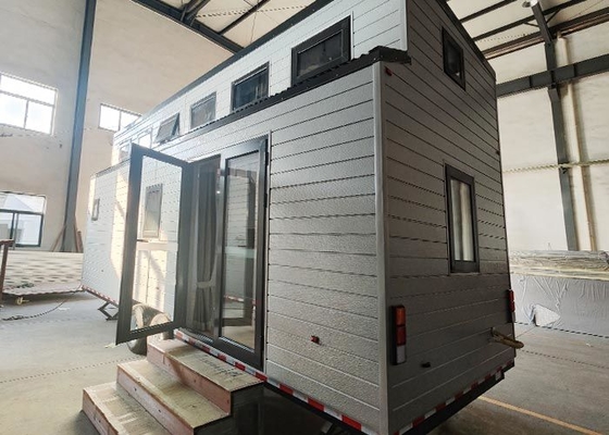 AS/NZS Standard Light Steel Prefab Tiny House On Wheels Kit Home para viajantes aventureiros