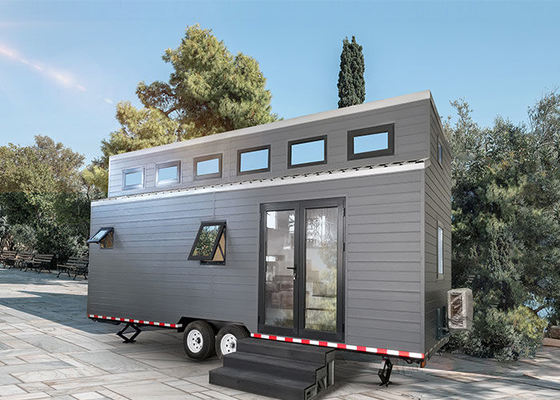 Casa modular leve Casas pré-fabricadas com estrutura de aço leve Casa pequena em rodas