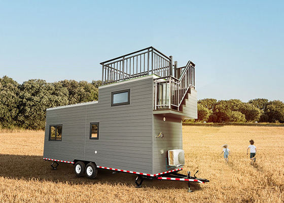 Casa Modular Compacta Casa Prefabricada Pequena Em Rodagens Para Vida Móvel Nos EUA