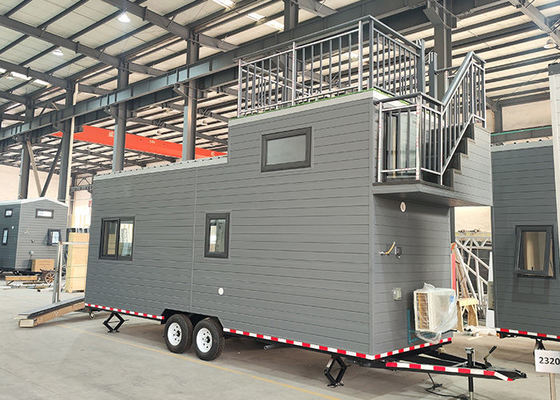 Casa Modular ICC-ES Pré-fabricada Pequena sobre Rodas com Estrutura de Aço Leve
