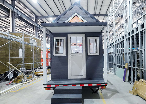 Casa Modular Prefabricada Casas Pequenas Em Rodagens Para Aluguel Estrutura de Aço de Medida Leve