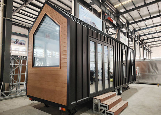 US/AS Casa Prefabricada Modular Casa Pequena Casa Em Trailers Com Quadro De Aço Leve