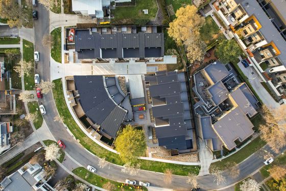 Australia Standard Townhouses Estruturas de aço leve Casas pré-fabricadas modulares com sistema panelizado