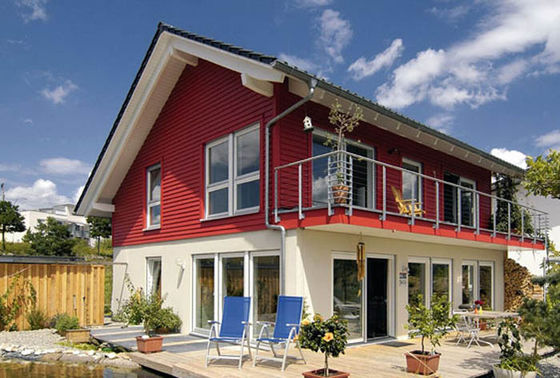Luxo pré-fabricado estrutura de aço villa casas modulares com estrutura de aço de calibre leve