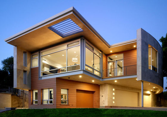 Casas pré-fabricadas modernas: kits de villas de luxo com casa modular de aço leve