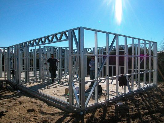 Light Gauge Steel Framing House Structure , Quick Installation Prefab House Villa Townhouse