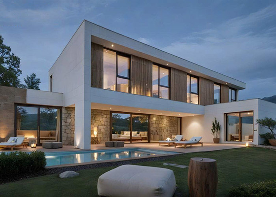 AS / US Steel Frame House Kits And Plans Casa Prefabricada Casas Modulares de Aço