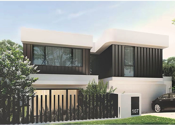 Casas modulares Austrália Casas de estrutura de aço Villa Casas pré-fabricadas construídas de acordo com os padrões australianos