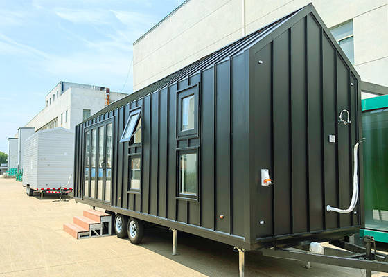 Venda Quente Casa Modular Em Rodagens Prefabricada Pequena Estrutura de Aço Casa Móvel