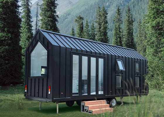 2025 Casa Pré-fabricada Trailer Estrutura de Aço Casas Pré-fabricadas Móveis Casa Minúscula Sobre Rodas