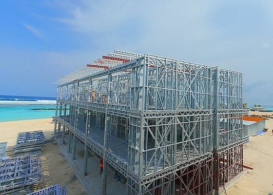 Casa Bungalow de luxo das Maldivas, estrutura de aço leve resistente a furacões