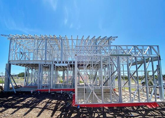 Vila Modular Prefabricada de Aço Leve de 2 andares 8 semanas Tempo de Construção