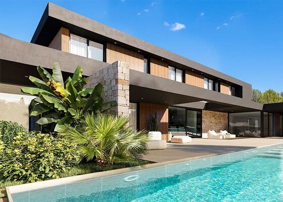 Casa móvel de luxo Casa pré-fabricada Villa Capsule Hotel 5 quartos com piscina exterior