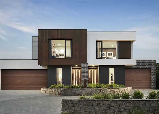 Kits de casas pré-fabricadas em painel de aço pré-fabricado da China, painel sanduíche de 40 pés, vilas de luxo à prova d'água