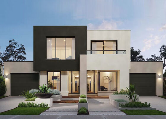 Estrutura de Vila Pré-fabricada em Aço Leve Moderna e Personalizada Kits Modulares para 3 Quartos