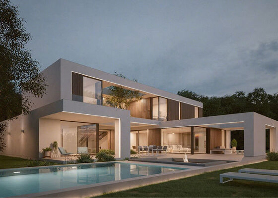 Casa Modular Pré-fabricada de Design Moderno com Kits de Casa Painelizada com Padrão AS/US