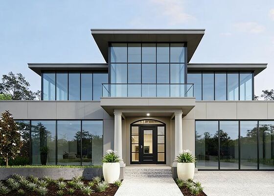 Kits de Casas Pré-fabricadas Modernas com Painéis, Casas Modulares, Estrutura Leve de Aço Padrão AS/US, Villa