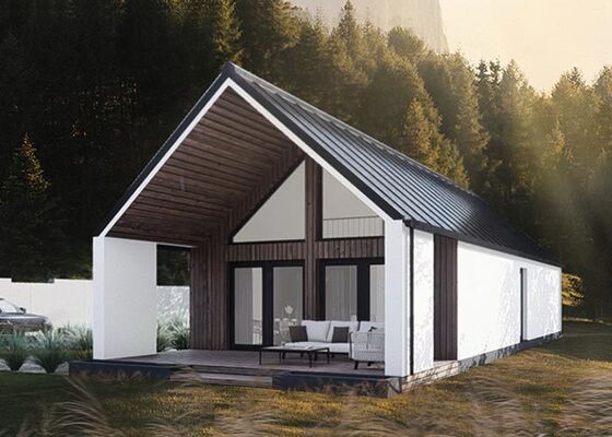 Casa Modular Pré-fabricada de Aço Leve Villa Portátil Cabine Pré-fabricada na Polônia