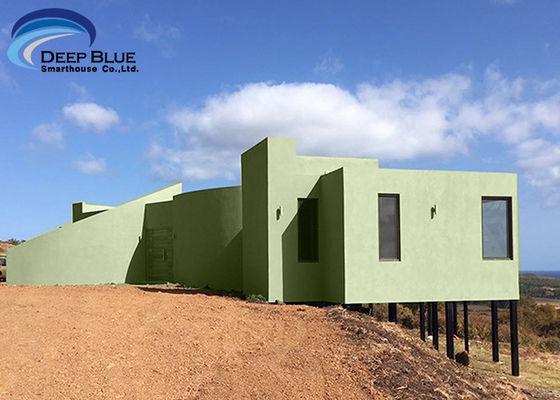 Estilo moderno personalizado do projeto que constrói o luxo claro da casa pré-fabricada da construção de aço ou baixas casas de campo custadas com cozinha