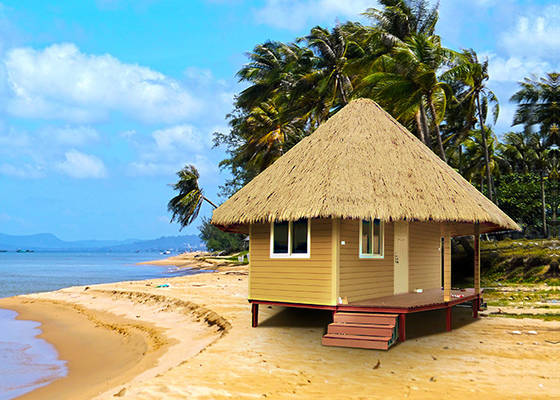 UE/EUA/NZ/AU Padrão Econômico Baixo Custo Moderno Bungalow de Água de Aço Prefabricado