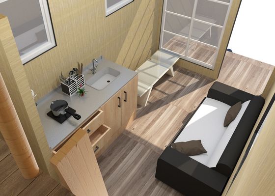 AS/NZS Certified Light Steel Tiny House On Wheels – Prefab Mobile Home With Trailer