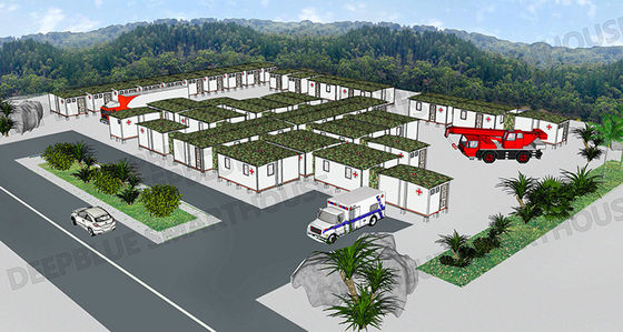 Deepblue sistema modular dobrável de desenvolvimento rápido Hospital habitação de emergência abrigo de isolamento Casa de lótus