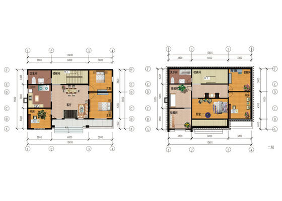 Light Steel Frame Prefab Homes Luxury Villa Single Storey Modern Bungalow House