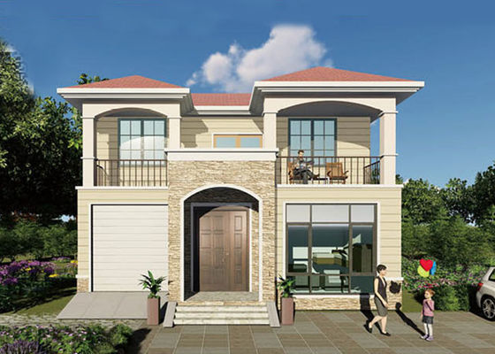 Casa Pré-fabricada AS/US com Grandes Janelas | Casa Kit Modular de Estrutura Leve de Aço