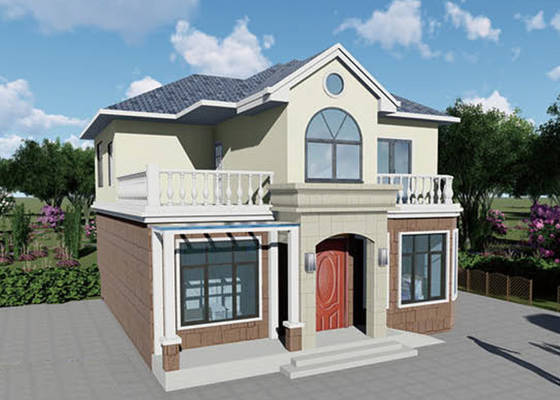 Casas pré-fabricadas galvanizadas de aço leve de dois andares