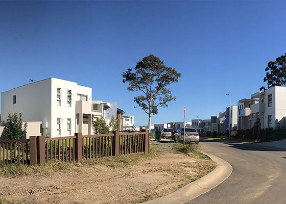 Casa pré-fabricada de estrutura de aço leve.