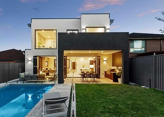 Casa da casa pré-fabricada de 2 quartos com tamanho personalizado e telhado do painel de sanduíche de EPS/Rock Wool/PU