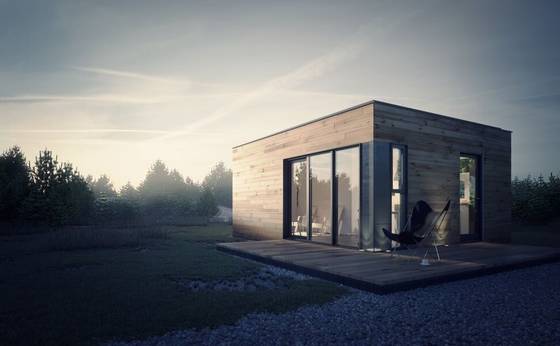 Casa Pré-fabricada Casa Modular Pré-fabricada Estúdio de Jardim Com Armazenamento de Estrutura de Aço Leve