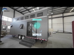 Estados Unidos Estandarte Viver com consciência ecológica e engenhosidade arquitetônica Casa Prefabricada Pequena em Rodagens