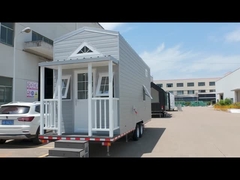 Casas de trailers modernas de glamour Casa pequena Casa móvel Casa pronta para ser enviada com rodas
